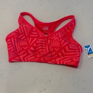 Active USA Women's Geometric Pink Bikini Top